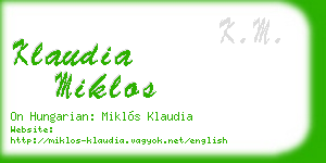 klaudia miklos business card