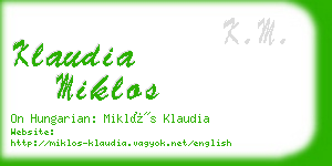 klaudia miklos business card